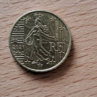 2021  FRANCE 10  Euro   CENT  EIRO CIRCULEET COIN - France