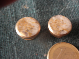 Vintage Boutons De Manchette Pierre Avec Des Traces D'or - Manschetten- U. Kragenknöpfe