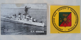 NAVE ANGET PER OMNIA ASPERRIMA C.T. GENIERE CARTOLINA POSTALE CON GAGLIARDETTO 20-6-1971 - 100 - 499 Postkaarten