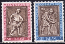 ITALIA REPUBBLICA ITALY REPUBLIC 1963 CAMPAGNA MONDIALE CONTRO LA FAME AGAINST HUNGER SERIE COMPLETA COMPLETE SET MNH - 1961-70: Mint/hinged
