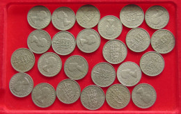 COLLECTION LOT GREAT BRIATIN SHILLING 24PC 136G #xx40 1450 - Colecciones