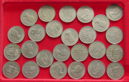 COLLECTION LOT GREAT BRIATIN SHILLING 25PC 141G #xx40 1452 - Verzamelingen