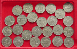 COLLECTION LOT GREAT BRIATIN SHILLING 25PC 141G #xx40 1452 - Colecciones