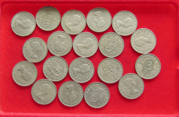 COLLECTION LOT GREAT BRIATIN SHILLING 19PC 106G #xx40 1457 - Colecciones