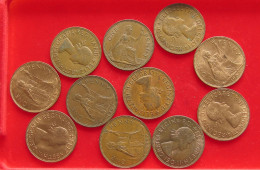 COLLECTION LOT GREAT BRIATIN PENNY TOP 11PC 105G #xx40 1447 - Collezioni