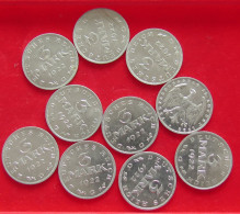 COLLECTION LOT GERMANY WEIMAR 3 MARK 10PC 21G #xx40 1121 - Collections