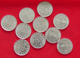 COLLECTION LOT GERMANY WEIMAR 200 MARK 10PC 11G #xx40 1148 - Collections