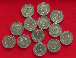 COLLECTION LOT ROMANIA 15 BANI 13PC 37G #xx40 1597 - Rumania