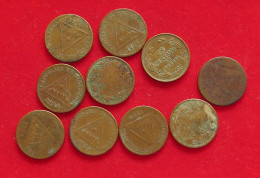 COLLECTION LOT NICARAGUA CENTAVO BEFORE 1945 10PC 39G #xx40 1423 - Nicaragua