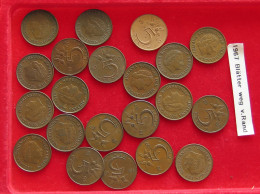 COLLECTION LOT NETHERLANDS 5 CENTS 1967 Leaves Far From Rim 21PC 74G #xx40 1774 - Collections