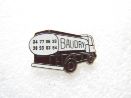 PIN'S    TRANSPORT  BAUDRY  Zamak - Transport Und Verkehr