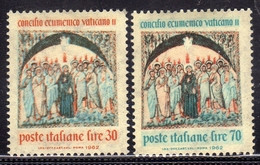ITALIA REPUBBLICA ITALY REPUBLIC 1962 CONCILIO ECUMENICO VATICANO VATICAN ECUMENICAL COUNCIL SERIE COMPLETA FULL SET MNH - 1961-70: Nieuw/plakker