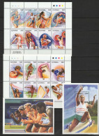 Guyana 1995 Olympic Games Atlanta, Athletics, Basketball, Cycling Etc. Set Of 2 Sheetlets + 2 S/s MNH - Ete 1996: Atlanta