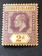 SG 22  2d Purple And Ochre MH * - Leeward  Islands