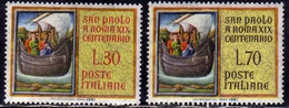 ITALIA REPUBBLICA ITALY REPUBLIC 1961 ARRIVO SAN S. PAOLO A ROMA ST. PAUL ARRIVAL ROME SERIE COMPLETA COMPLETE SET  MNH - 1961-70: Mint/hinged
