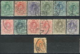 SPAIN,  1909/22 - ALFONSO XIII STAMPS SET OF 13, # 298/306, 310, & 315/16, USED. - Usados