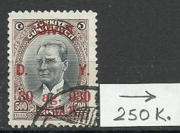 Turkey; 1930 Ankara-Sivas Railway Stamp ERROR "Value Part Of The Overprint Shifted To The Right" RRR - Gebruikt