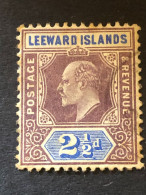 SG 23  2 1/2 D Purple And Ultramarine MH * - Leeward  Islands