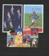 Grenada 1995 Olympic Games Atlanta, Sailing, Judo, Volleyball, Tennis Etc. Set Of 8 + 2 S/s MNH - Sommer 1996: Atlanta