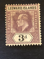 SG 24  3d Purple And Black MH * - Leeward  Islands