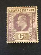 SG 25  6d Purple And Brown MH * - Leeward  Islands