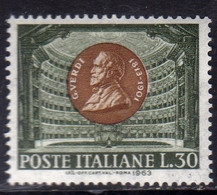 ITALIA REPUBBLICA ITALY REPUBLIC 1963 GIUESEPPE VERDI 150° ANNIVERSARIO NASCITA BIRTH ANNIVERSARY MNH - 1961-70: Ungebraucht