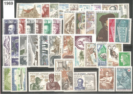 ANNEE Complète 1969 : Neuve Sans Charnière .40 Timbres Y&T N°1582** / 1620**. TB. - 1960-1969