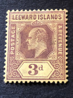 SG 41  3d Purple On Yellow MH * - Leeward  Islands