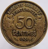 LaZooRo: France 50 Centimes 1931 192/4 VF - 50 Centimes