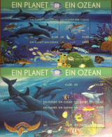 United Nations Vienna 2010 One Planet One Ocean Marine Life Sheetlet Set MNH - Marine Life