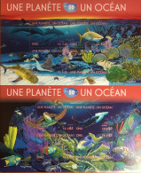 United Nations Geneva 2010 One Planet One Ocean Marine Life Sheetlet Set MNH - Marine Life
