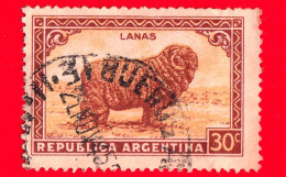 ARGENTINA - Usato - 1945 - Prodotti Del Paese - Pecora Merino (Ovis Ammon Aries) - Lanas - 30 - Used Stamps