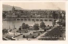 SUISSE - Genève - Quai Et Ville - Vue Générale Sur Le Quai Et La Ville - Bateaux - Carte Postale Ancienne - Genève