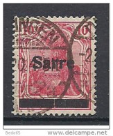 SARRE  N° 6 VARIETE BARRE BRISEE  OBL TTB - Used Stamps