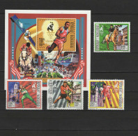 Malagasy - Madagascar 1994 Olympic Games Atlanta, Space, Football Soccer, Equestrian, Etc. Set Of 4 + S/s MNH - Sommer 1996: Atlanta