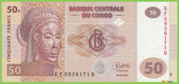 Voyo CONGO 50 Francs 2022 P97B B319e KF-B UNC V - República Democrática Del Congo & Zaire