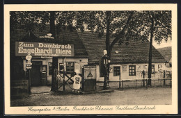 AK Hoppegarten B. Berlin, Gasthaus Zum Damhirsch, Frankfurter Chaussee  - Frankfurt A. D. Oder