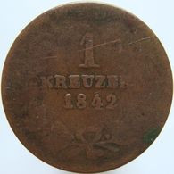 LaZooRo: Germany BADEN 1 Kreuzer 1842 F - Monedas Pequeñas & Otras Subdivisiones