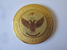 Rare! Medaille Maconnique Roumaine 2011:130 Ans De Fidelite/Romanian Masonic Medal 2011:130 Years Of Loyalty - Other & Unclassified
