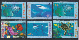AUSTRALIA 1995 45c Multicoloured, Marine Life Set SG1563/68 FU - Gebraucht