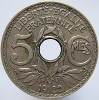 LaZooRo: France 5 Cents 1922 XF Poissy - 5 Centimes