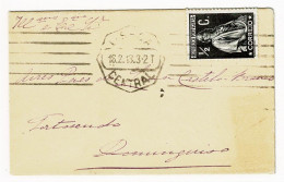 Portugal, 1913, # 207, Para Tortozendo - Cartas & Documentos