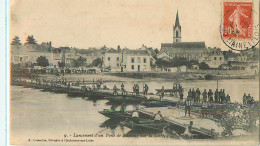 20863 - CHALONNES SUR LOIRE - LANCEMENT D UN PONT DE BATEAUX SUR LA LOIRE - Chalonnes Sur Loire