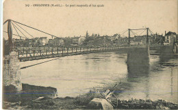 20846 - CHALONNES SUR LOIRE - LE PONT SUSPENDU ET LES QUAIS - Chalonnes Sur Loire