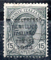 ITALIE   / N° 118 OBLITERES CONGRES PHILATELIQUE TRIESTE 1922 - Usados