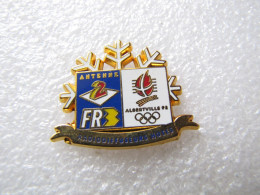 PIN'S  ANTENNE 2 FRANCE 3  ALBERTVILLE 92 JEUX OLYMPIQUES  Zamak - Olympic Games