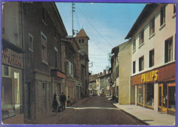 Carte Postale 01. Montluel  Magasin Philips   Grande Rue  Très Beau Plan - Montluel