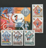 Romania 1996 Olympic Games Atlanta, Space, Gymnastics, Rowing, Fencing Etc. Set Of 5 + S/s MNH - Ete 1996: Atlanta