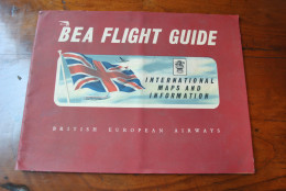 MAGAZINE BEA FLIGHT GUIDE BRITISH EUROPEAN AIRWAYS MAPS & INFORMATION PUBLICITE BP DUNLOP PETROLE ADVERTISING Avion - Publicités