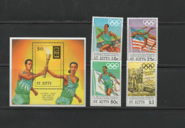 St. Kitts 1996 Olympic Games Atlanta, Set Of 4 + S/s MNH - Ete 1996: Atlanta